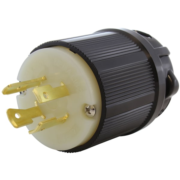 Locking Plug, L16-20P, 20 A, 480V AC, Three Phase, Black